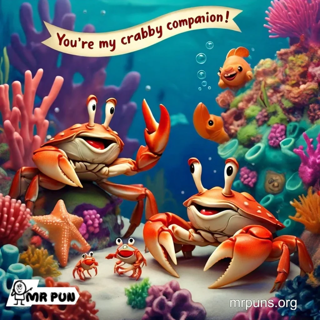 Crab Family and Friends Puns