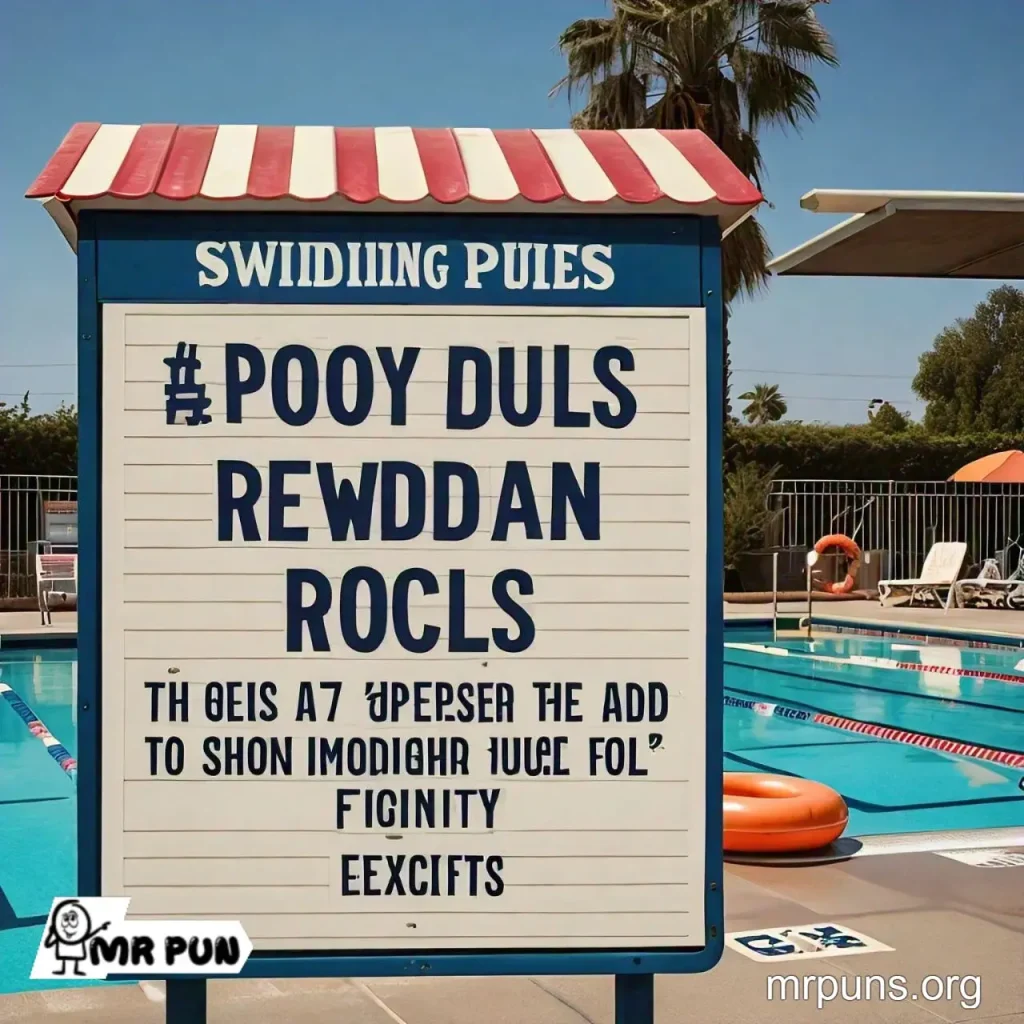 swimming Pool Rules pun