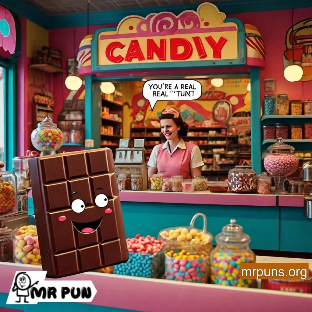 Candy Store Shenanigans Pun