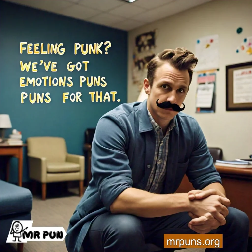 Mustache and Emotions Puns