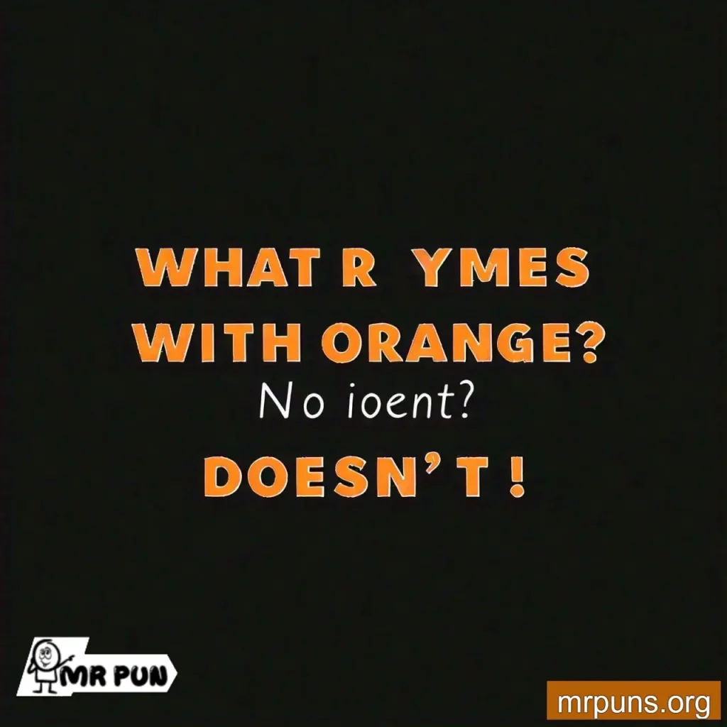 Orange Rhyme Puns