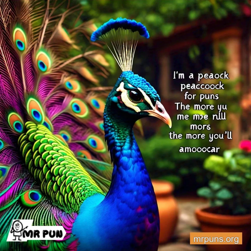 Peacock Love and Friendship Puns