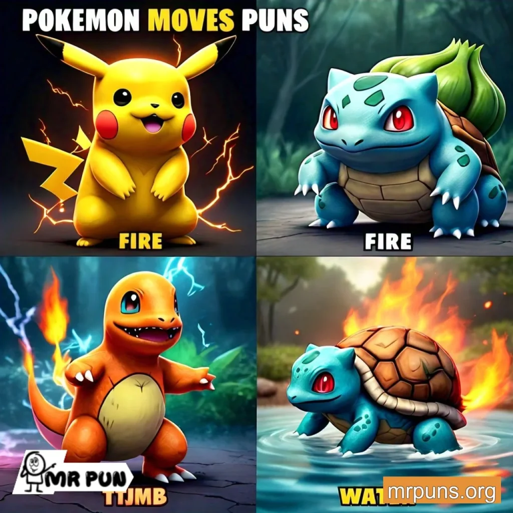 Pokémon Moves Puns