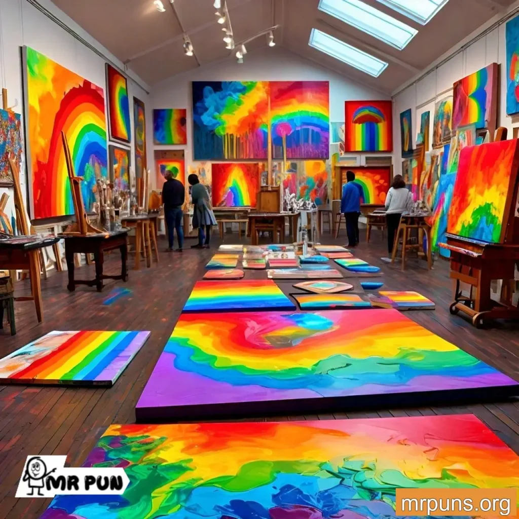 Rainbow Art and Creativity Puns