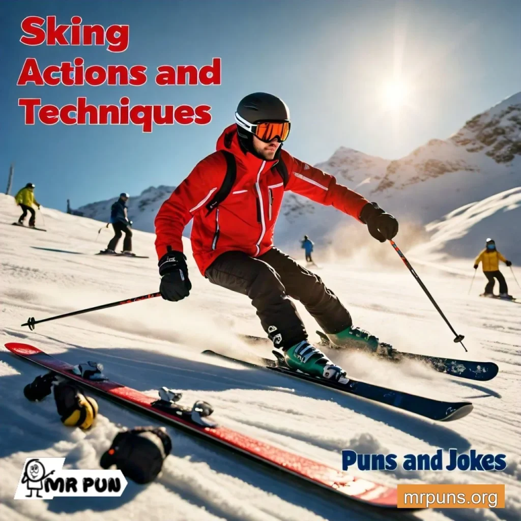Skiing Actions and Techniques Puns
