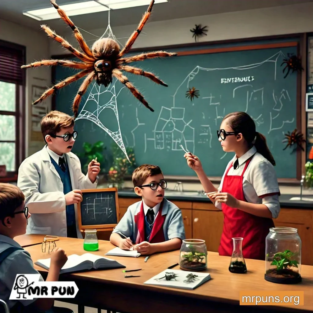 Spider Science and Education Puns