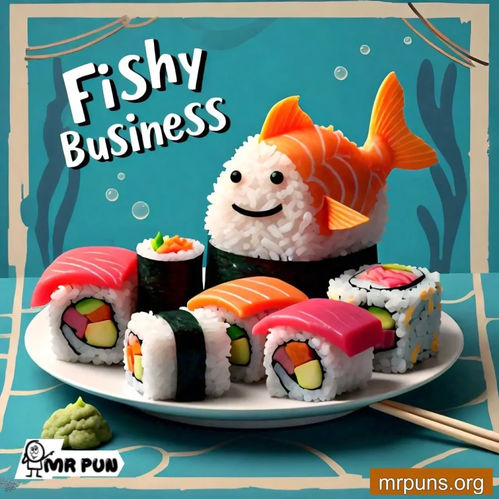 Sushi Fishy Business pun