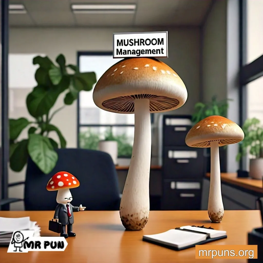 Work and Office Mushroom Puns