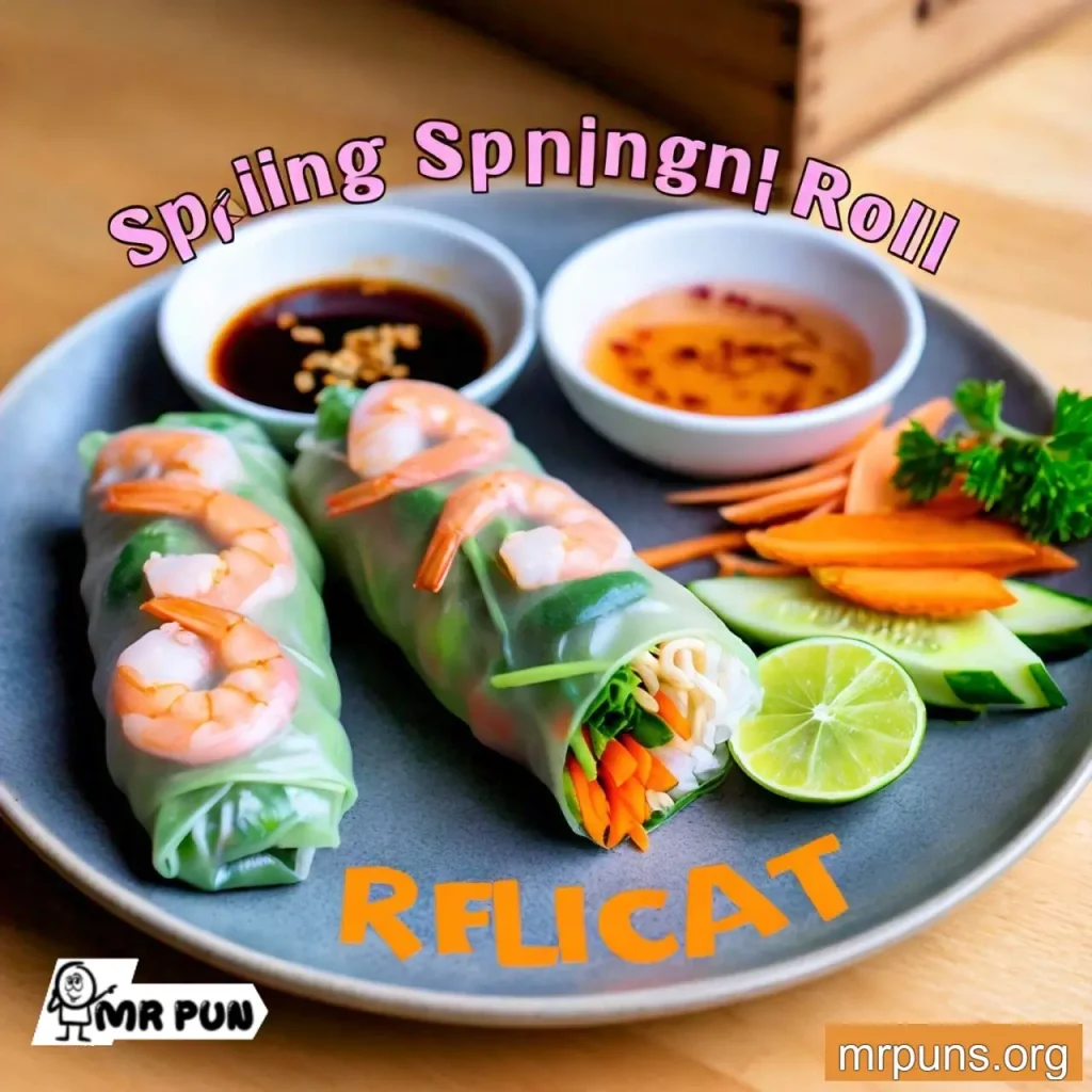 thai food Spring Roll Humor pun 