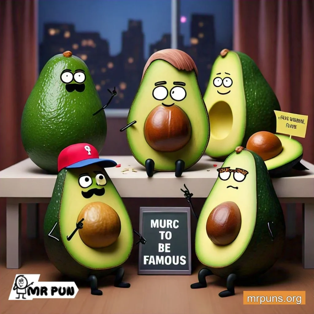 Avocado Celebrities and Pop Culture Puns