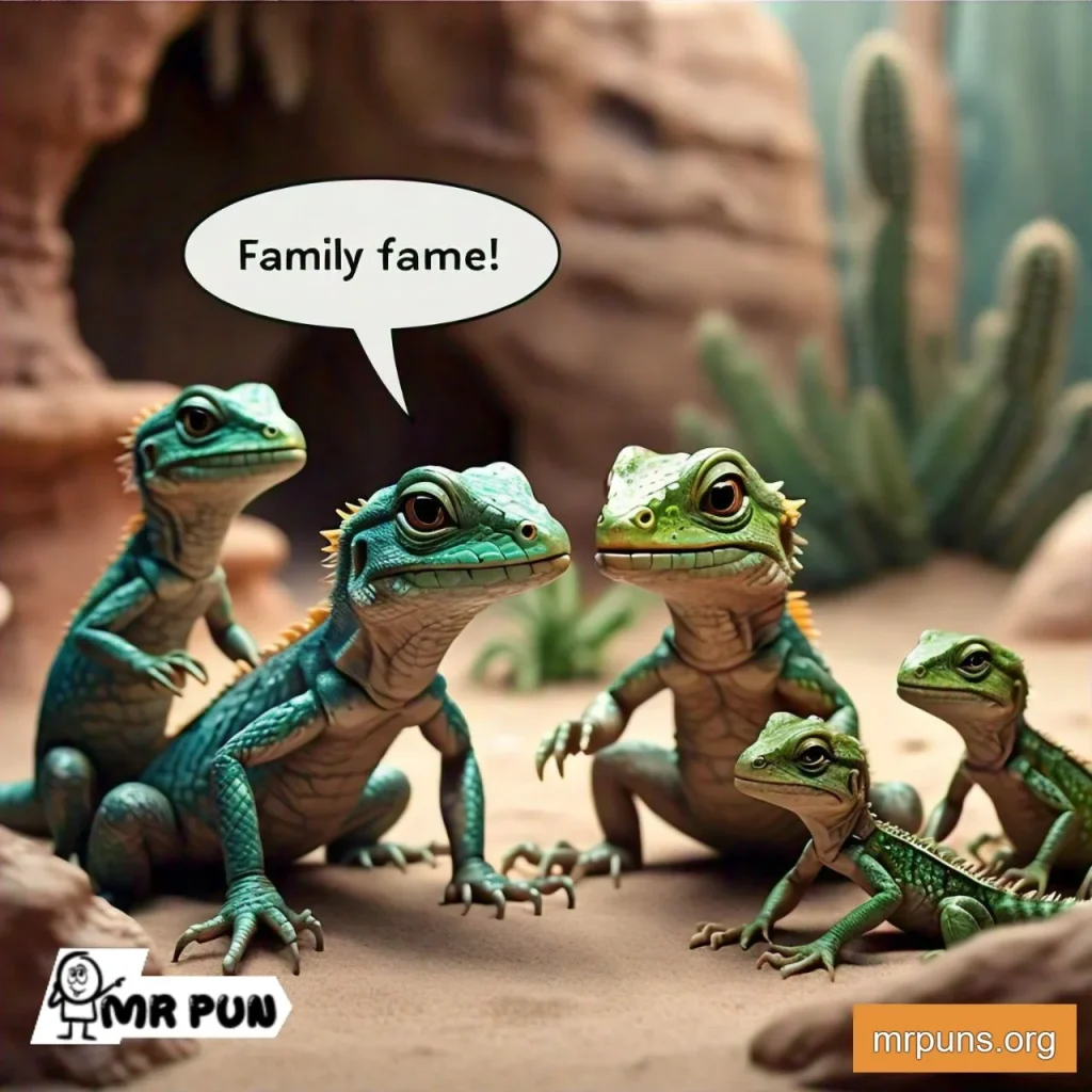 Lizard Family and Relationships puns