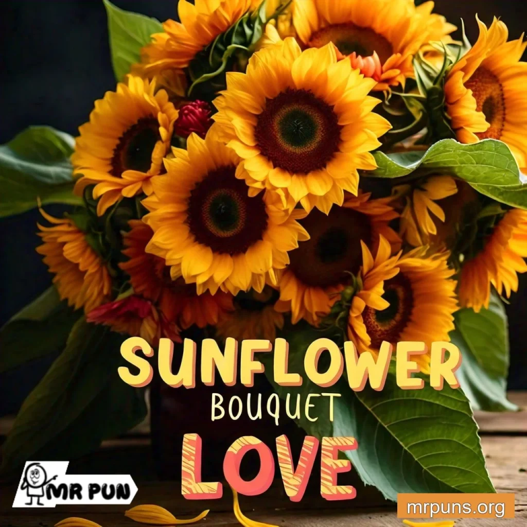 Sunflower Bouquet Puns