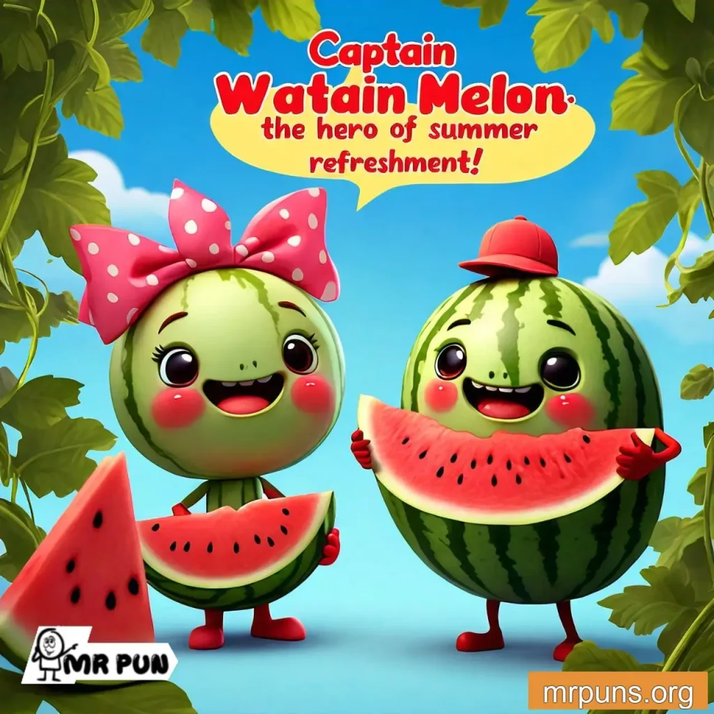 Watermelon Characters pun