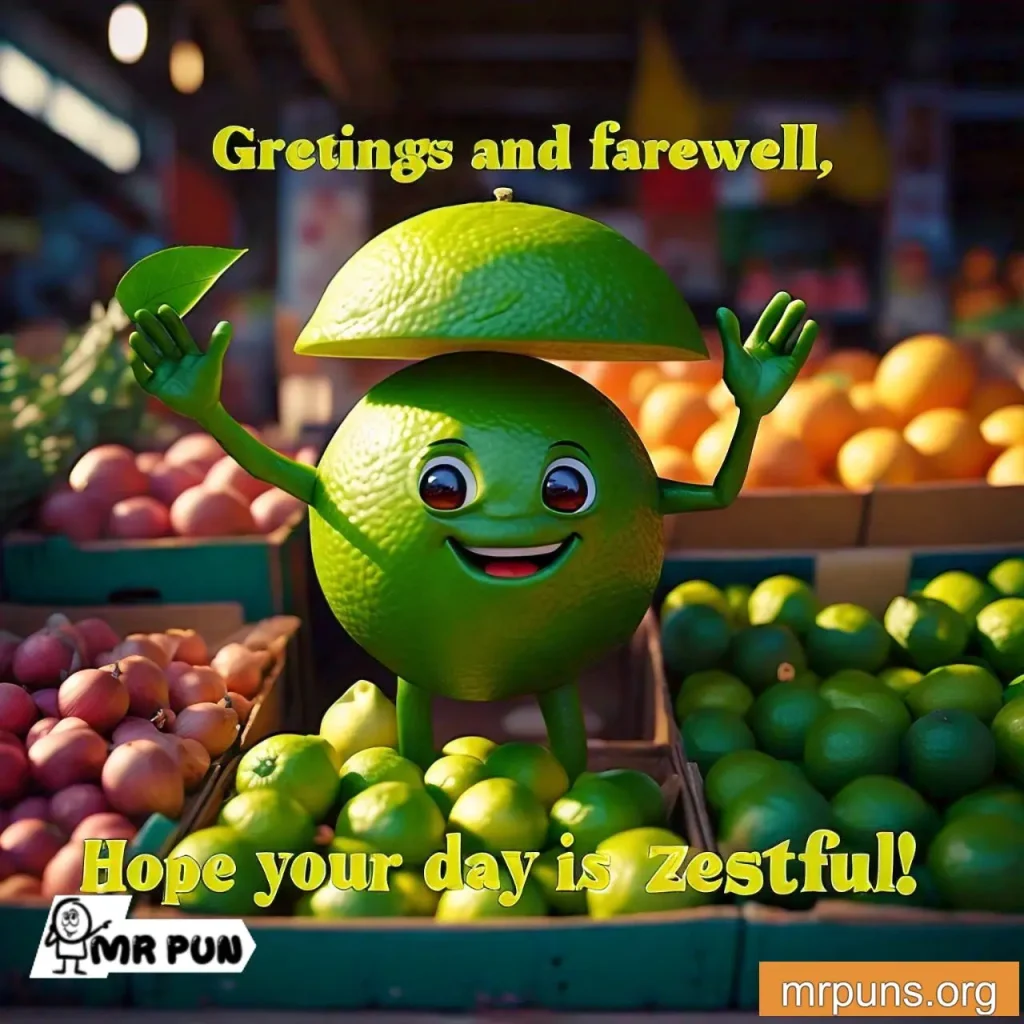 lime Greetings and Farewell Puns 