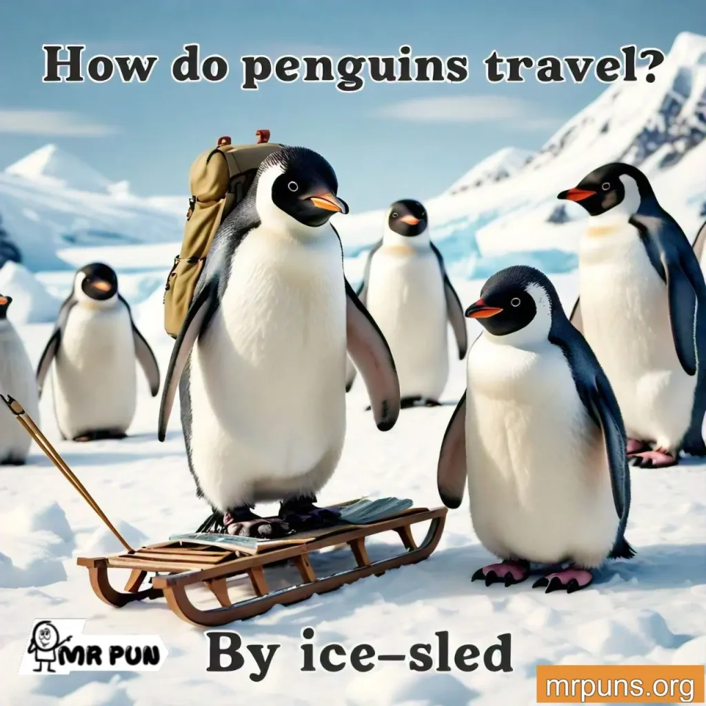 penguin Travel Puns 